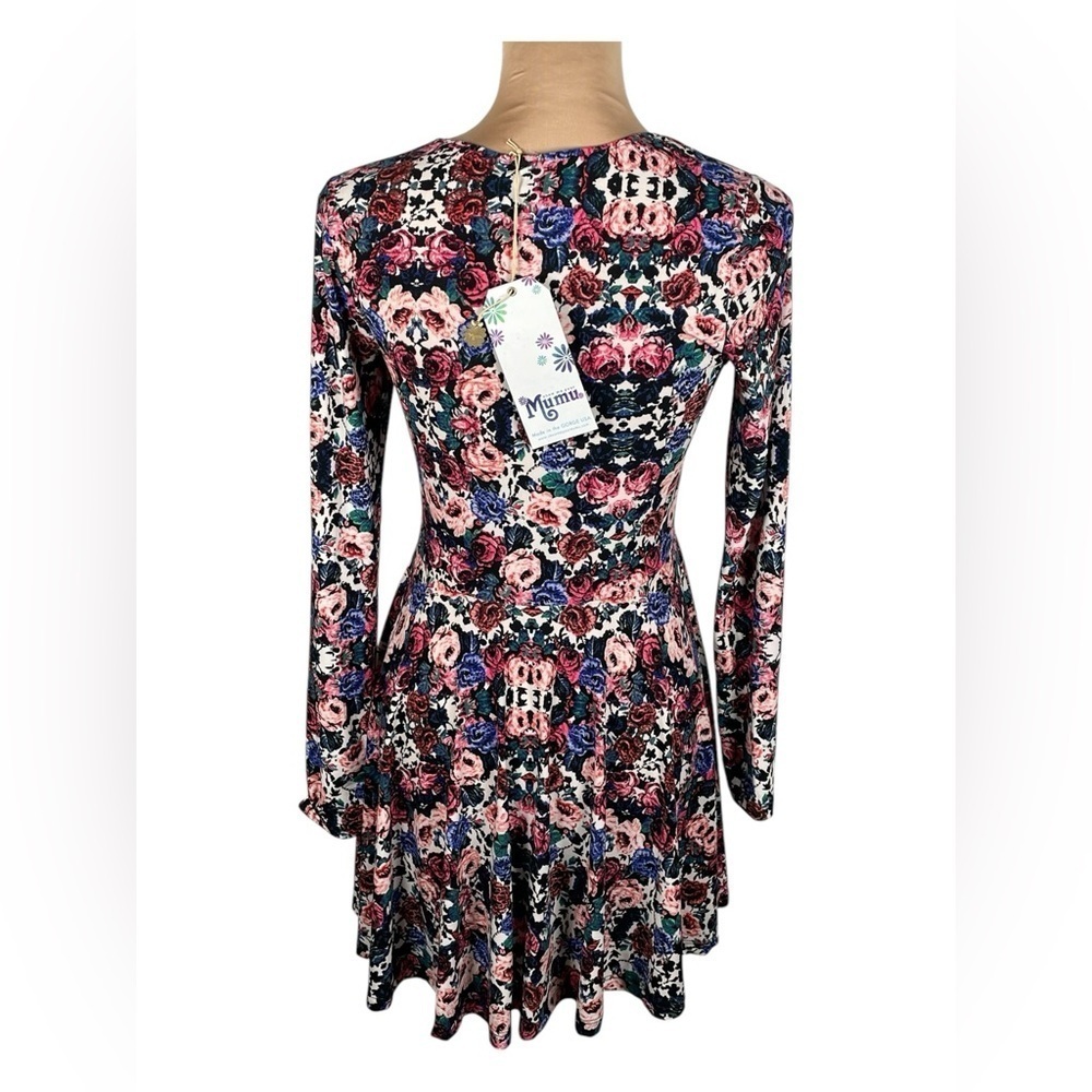 Show Me Your MuMu Stevie Babydoll Dress Long Sleeve Floral Size Small NWT - Picture 5 of 10
